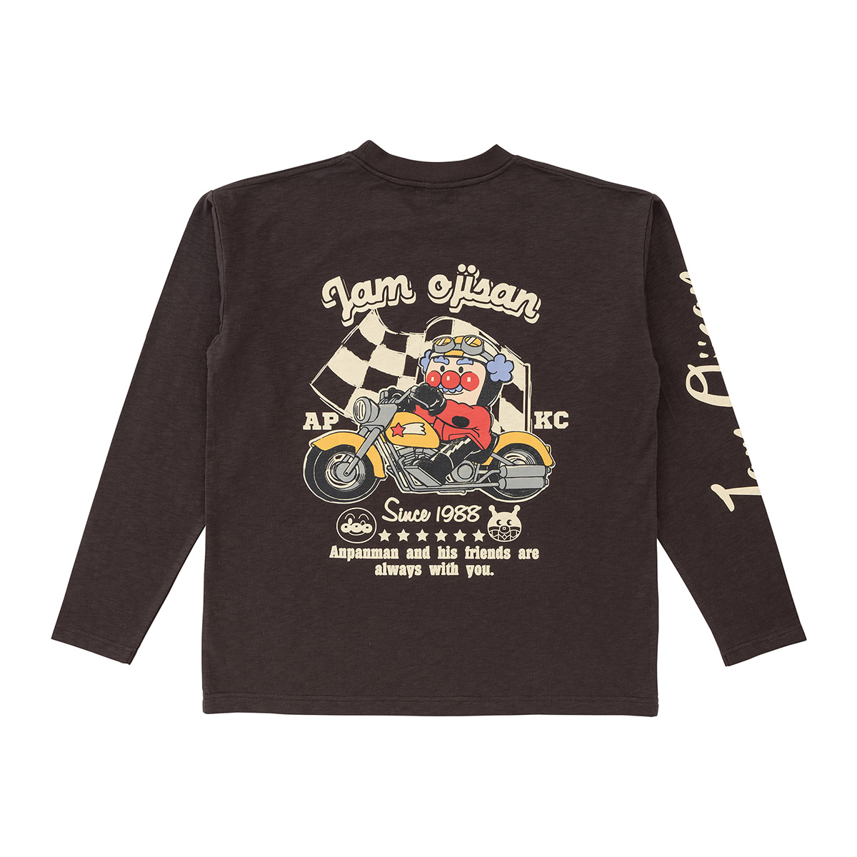 ジャムおじさんバイク長袖Tシャツ大人（ブラック）｜アイテム 