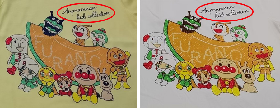 ふらの限定メロン柄半袖Tシャツ　子ども／大人